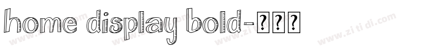 Home Display Bold字体转换